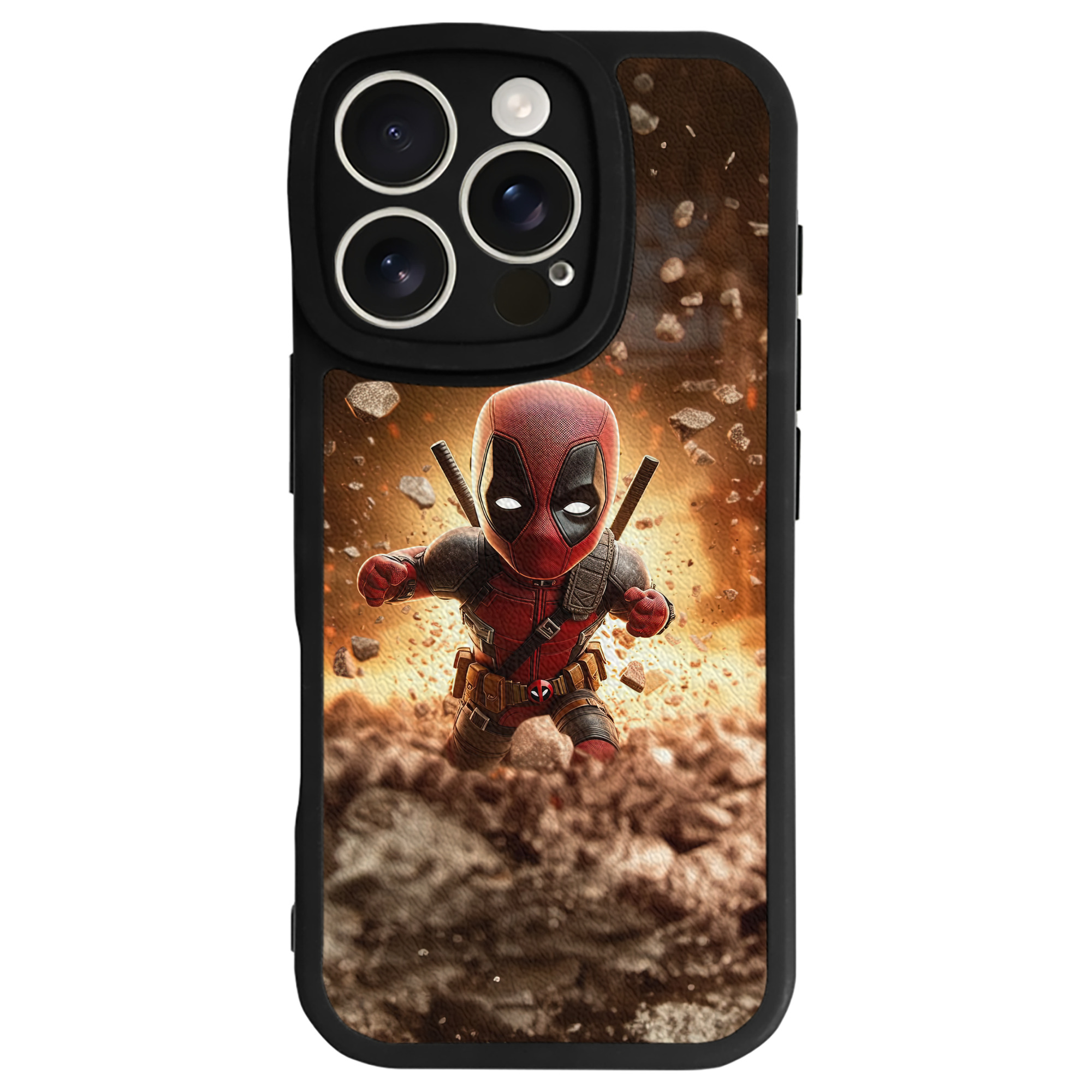 （画像用） Deadpool デッドプール 【iPhone 16シリーズ対応】シリコンスマホケース（レザー調） 材質：シリコン